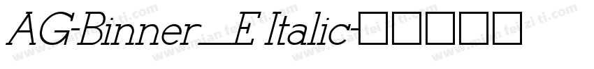 AG-Binner_E Italic字体转换